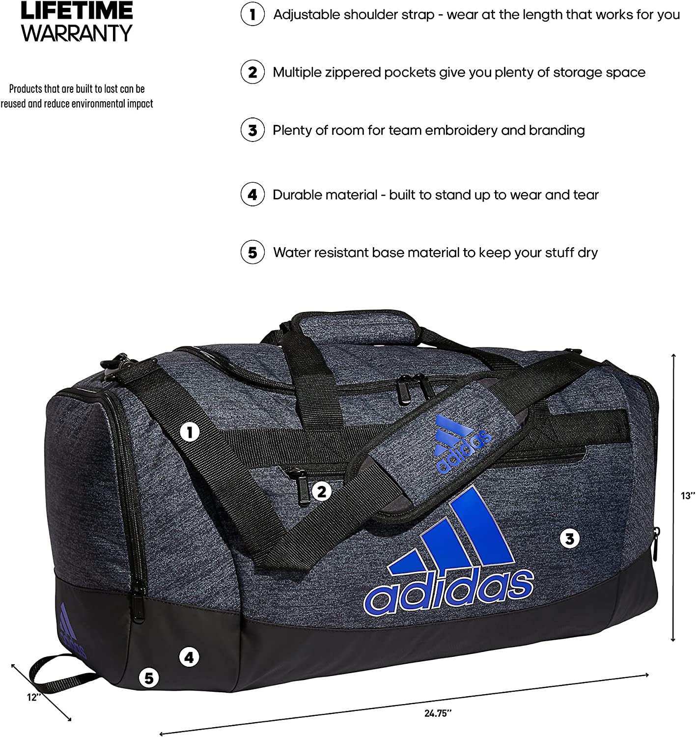 adidas Defender 4 Medium Duffel Bag - Image 2